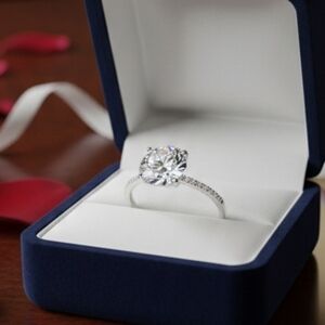 Elegant 3 CT Luxury Solitaire Engagement Ring - Size 10